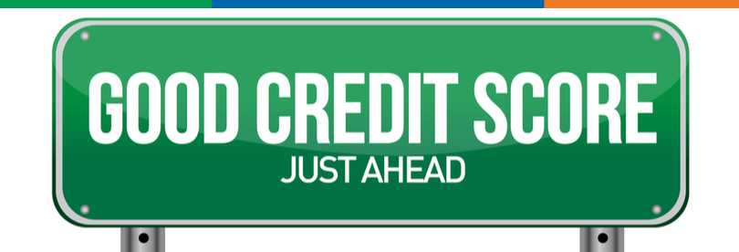 Good Credit Score Just Ahead sign