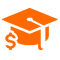 Icon illustration of graduation cap