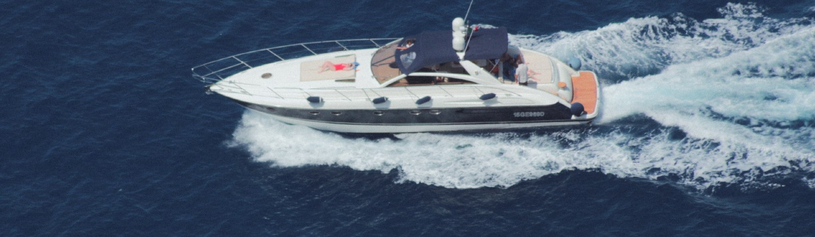 Boat sailing through water